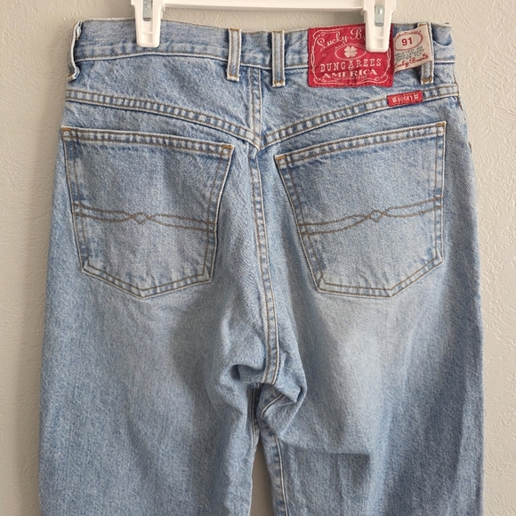 Lucky Brand Mens Dungarees 91 Relaxed Fit Light Wash Vintage Jeans USA Size 31 - Picture 4 of 9